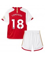 Arsenal Takehiro Tomiyasu #18 Domácí dres pro děti 2023-24 Krátký Rukáv (+ trenýrky)